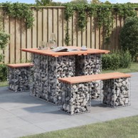 Vrtni stol, gabion dizajn, 100x102x72 cm, masivno drvo duglazije