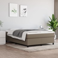 Okvir za krevet s oprugama smeđesivi 140x200 cm od tkanine