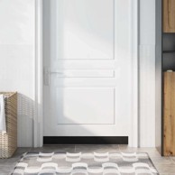 Brtva s četkom za vrata, 12 kom, 100 cm, 100 x 9,5 cm, crna, aluminijska legura
