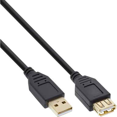 INLINE USB-A kabel 34615S, USB 2.0, 1,5 m, crni