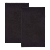 CATHERINE LANSFIELD Crni brzosušeći/od frotira pamučni ručnici u setu 2 kom 90x140 cm Quick Dry