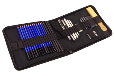 Umjetnički set za crtanje, olovke i pribor, 32 komada