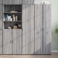 Visoka komoda siva sonome 45x42 5x185 cm od konstruiranog drva , sivi hrast sonoma