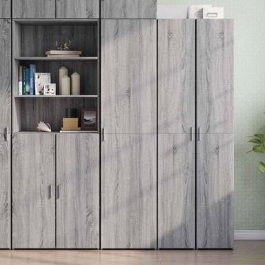 Visoka komoda siva sonome 45x42 5x185 cm od konstruiranog drva , sivi hrast sonoma