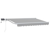 Ručni okvir tende s LED rasvjetom 2.5 x 2 m, antracitno-bijeli
