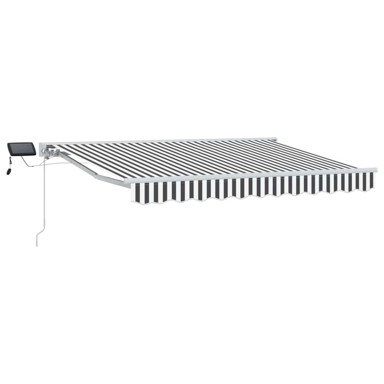 Ručni okvir tende s LED rasvjetom 2.5 x 2 m, antracitno-bijeli