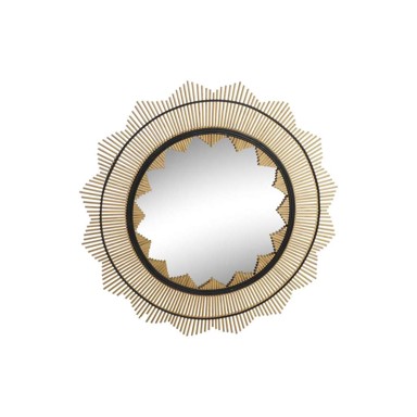 DKD HOME DECOR Zidno ogledalo 90x2x90 cm kolonijalno, smeđe crno prirodno