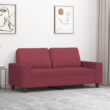 Dvosjed od tkanine crvena boja vina 140 cm