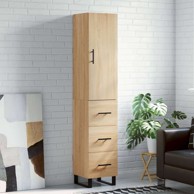 Visoka komoda hrasta sonome 34 5x34x180cm od konstruiranog drva , ladice