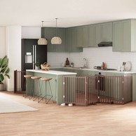 Vrata za pse s vratašcima 8 panela sklopiva 640 cm drvo topole