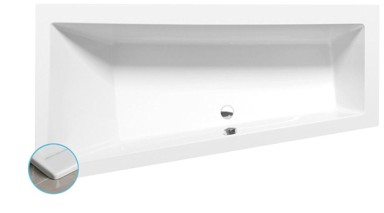 POLYSAN Kada ANDRA L SLIM, asimetrična, 170x90x45 cm, bijela