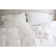BUTTER KINGS Posteljina Plain Muslin 200x200 cm za bračni krevet od muslina Bijela