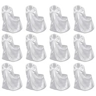 Navlaka za stolice za svadbeni banket 12 kom bijela