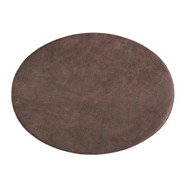 ZICZAC Tamnosmeđa prostirka s imitacijom kože Troja, 33 x 45 cm