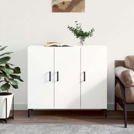 Komoda 90 x 34 x 80 cm, od konstruiranog drva, bijela