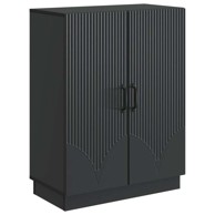 Krevet, 66 x 34,5 x 87 cm, konstruirano drvo, crna