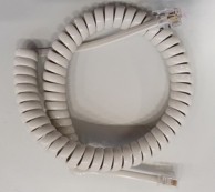 HELOS Spiralni kabel za slušalicu, kratak, svijetlosivi