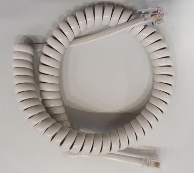 HELOS Spiralni kabel za slušalicu, kratak, svijetlosivi