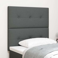 Naslon za glavu s gumbastim presavijanjem, 80 cm, tkanina, siva