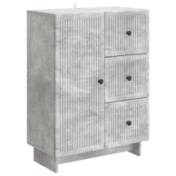 Krevet, dimenzije 66 x 34,5 x 90 cm, konstruirano drvo, betonsko siva