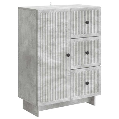 Krevet, dimenzije 66 x 34,5 x 90 cm, konstruirano drvo, betonsko siva