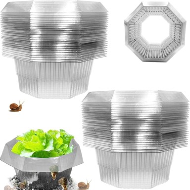 NIKCORP Prstenovi protiv puževa, PET materijal, Ø 24 cm, prozirni, 30 kom