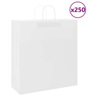 Papirnate vrećice 250 kom s ručkama 45x17x48 cm, bijele