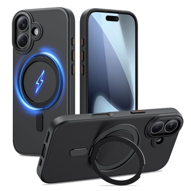 TECH-PROTECT Maskica za iPhone 17, MagRing, MagSafe, crna