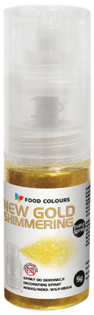 FOOD COLOURS Jestivi prehrambeni prah s pumpicom 5 g, zlatni