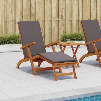 Ležaljka koja se može preklopiti i nagnuti, 2 pcs, tamnosiva