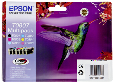 EPSON Tinta za printer CLARIA Multipack T 080 T 0807