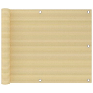 Balkonski zastor 75 x 300 cm, HDPE, bež
