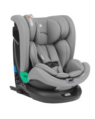 KIKKA BOO Autosjedalica i-Roll i-Size 0-36 kg 40-150 cm ISOFIX rotirajuća 360°, svijetlo siva