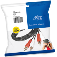 ZED Kabel 2 x RCA - AK/10, 10 m