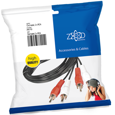 ZED Kabel 2 x RCA - AK/10, 10 m