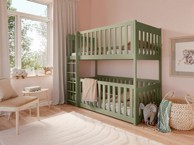 Drveni dječji krevet na kat Konrad, 200 x 90 cm, olive