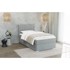 ROPEZ Tapecirani krevet Bunny 80x200 cm s prostorom za pohranu s podnicom, svijetlo sivi