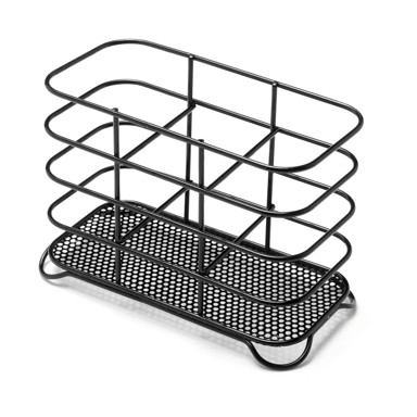 ADDIS Crni ocjeđivač za posuđe za pribor od nehrđajućeg čelika