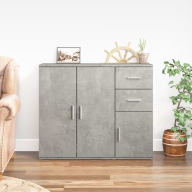 Komoda siva boja betona 91x29,5x75 cm od konstruiranog drvo