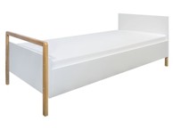 Drveni dječji krevet Victor, 180x80 cm, bijeli, drvo, spužvasti PE madrac