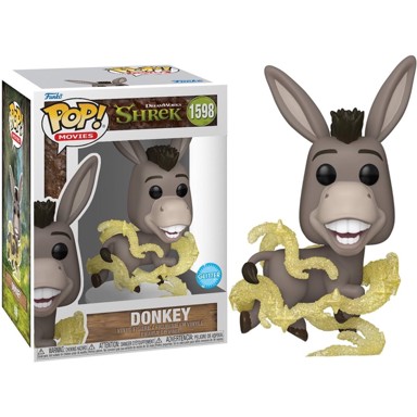 FUNKO POP Figura, Shrek, Donkey Glitter, 9 cm