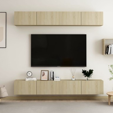 TV ormarići 4 kom boja hrasta sonome 100x30x30 cm od iverice