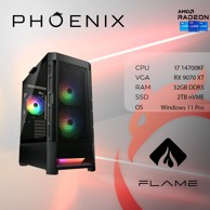 PHOENIX Stolno računalo FLAME X-524 / Intel Core i7-14700KF, 32GB, 2TB SSD, RX 9070 XT, Windows 11 Pro