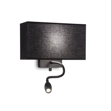 Zidna lampa Hotel, AP2, E27, LED, crna