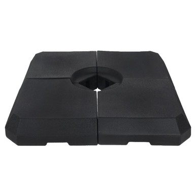ARANEA Baza za suncobran, HDPE plastika, 4 ploče, ukupno 60 kg, crna