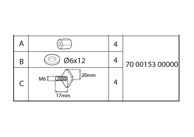 MENABO Pričvrsni t-sustav 700015300000, za Niagara M6, 20x20mm