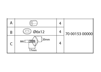 MENABO Pričvrsni t-sustav 700015300000, za Niagara M6, 20x20mm