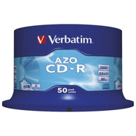 VERBATIM CD-R medij 43343, AZO Crystal, 52×, 700 MB, spindle, 50 kom