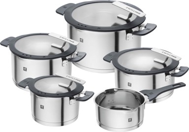 ZWILLING Set lonaca Simplify 66870-005-0, nehrđajući čelik, 5 komada, srebrno-crni