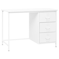 Industrijski radni stol s ladicama bijeli 105x52x75 cm čelični